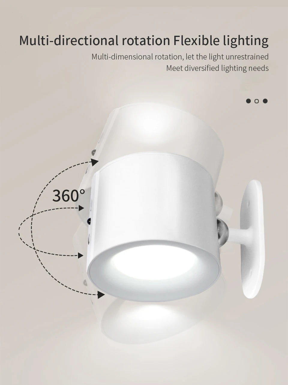 LED Magnetic Wall Light Up and Down Style Black White Rotatable Sleep Guard Bedroom Bedside Lamp Living Room Night Lighting