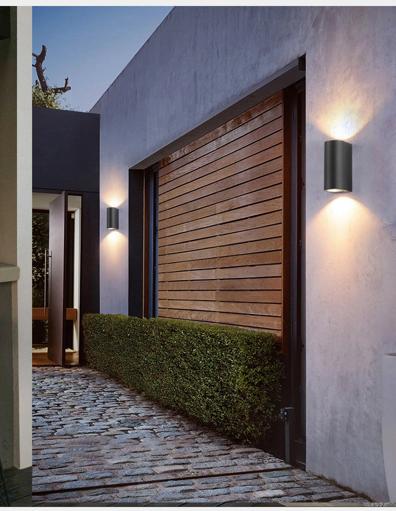 Tuya Smart LED Wall Light Up and Down RGB CCT Outdoor Bluetooth/WIFI APP Control GU10 Bulb Exterior Garden Porch Sconces Lamp