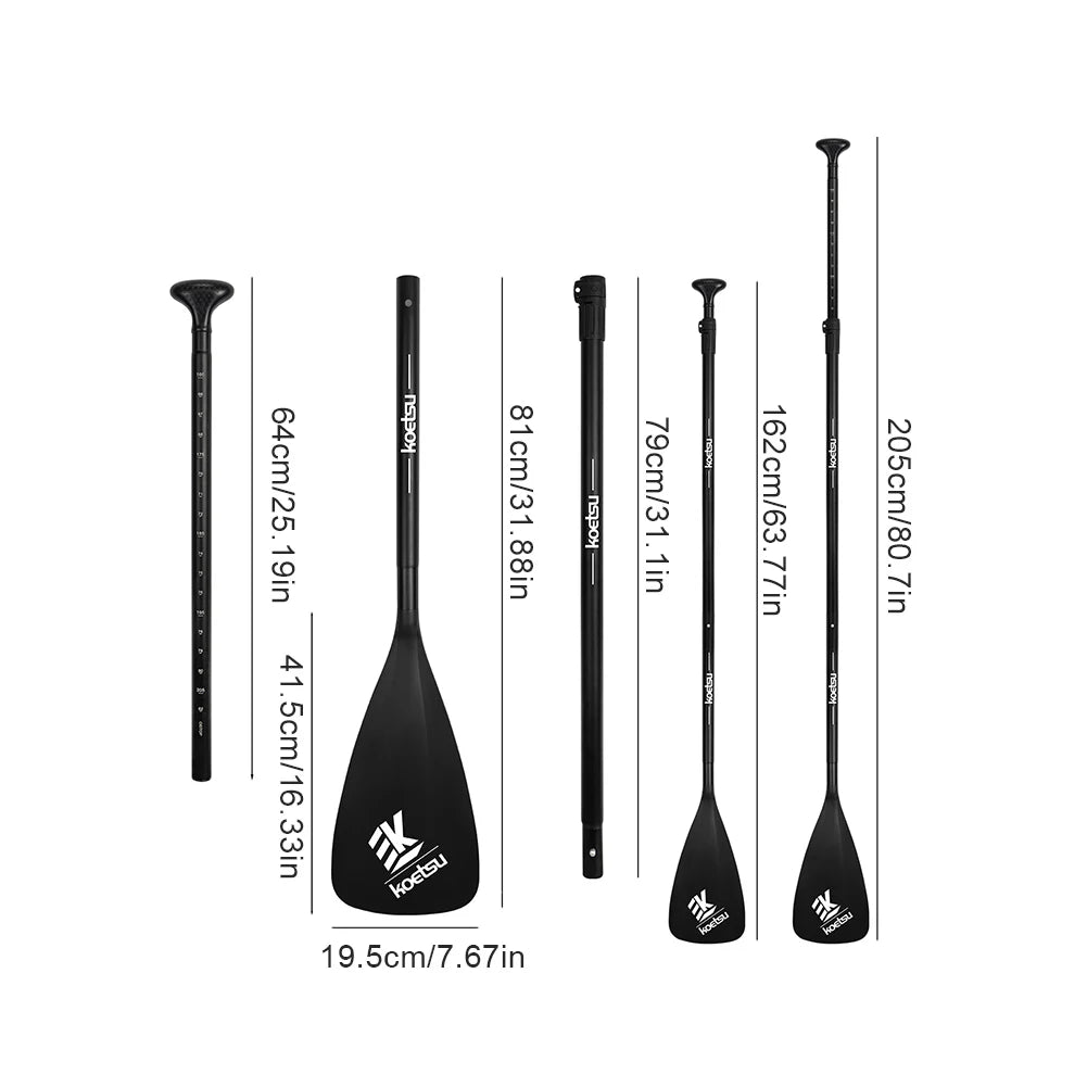 3-Piece Aluminum Sup Paddle One/Two Way Paddle Nylon Kayak Boat Stand Up Paddleboard Paddle SUP Surfpaddle Sap for Outdoor Water