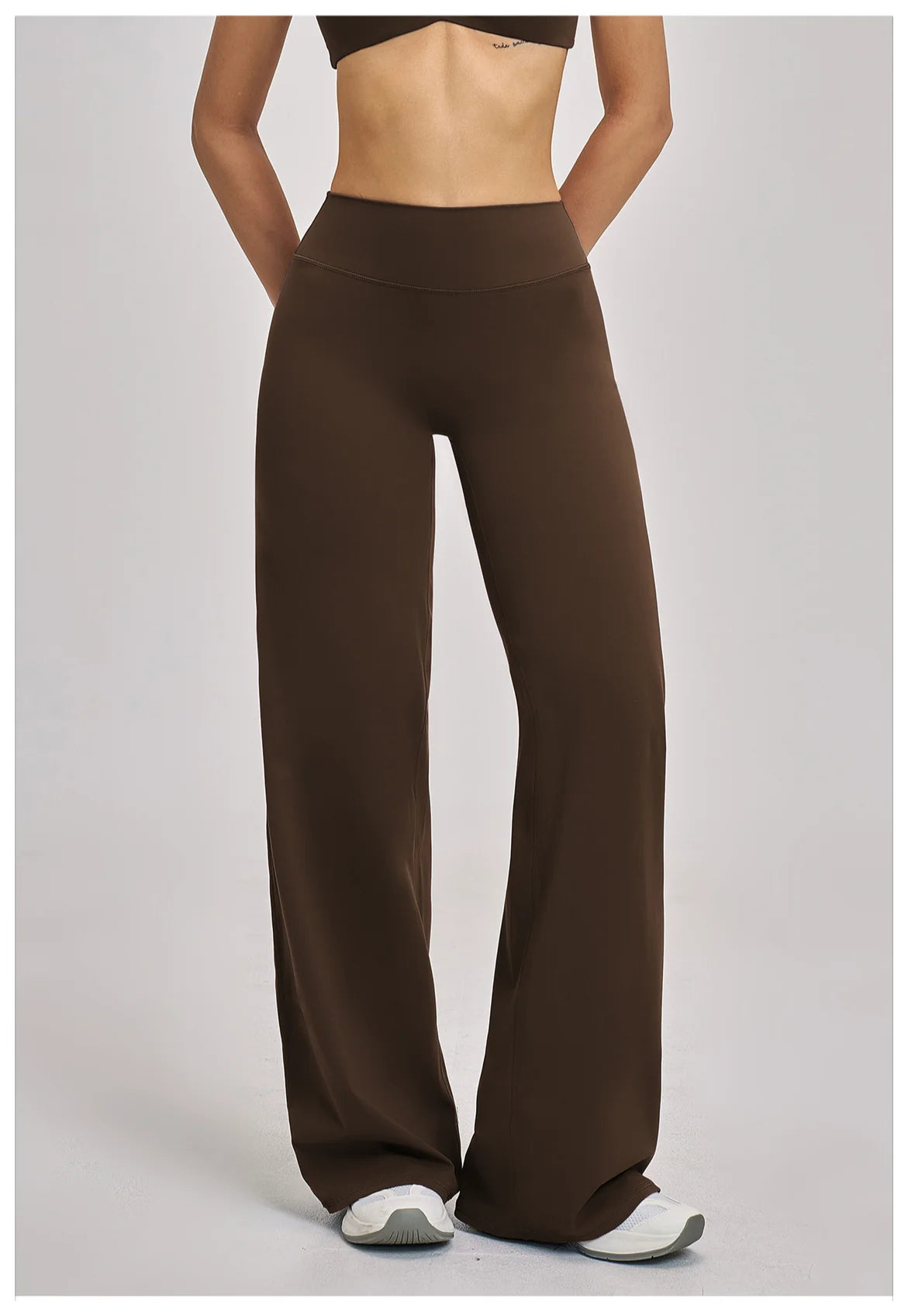 Women's Sports Yoga Pants High Waisted Straight Flared Trousers Running Fitness Sport Trousers Female Gym Casual Sports Pants