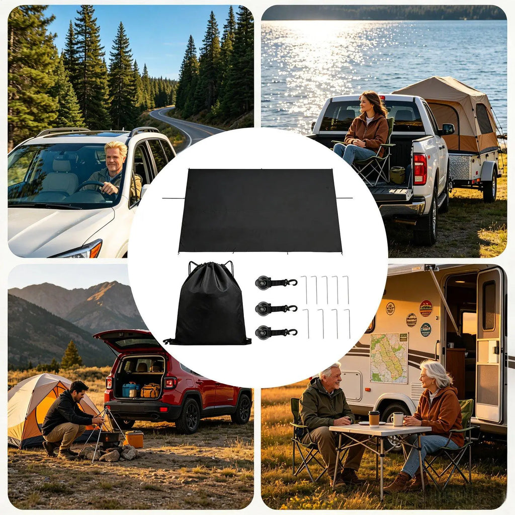 Tailgate Tent For SUV Car Trunk Changing Awning Camping Tailgate Privacy Tent For Trailer Van Automotive Hatchback RV Picnic