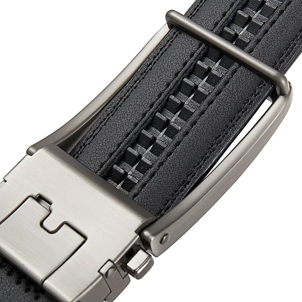 Luxury Designer Click Belts for Men PU Leather Waist strap, Fashion Automatic Buckle Design Belt, Perfect Waistband for Jeans