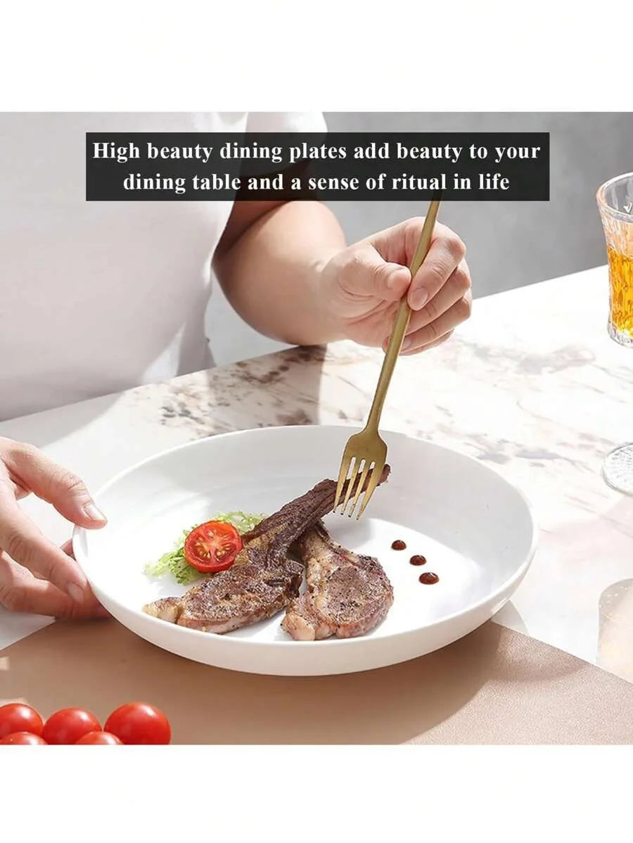 4/8/12pcs Reusable dessert plates, dishwasher and microwave safe, suitable for home kitchens, parties, picnics and camping