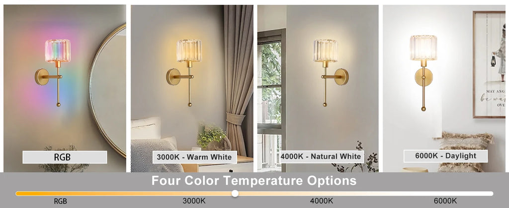 Modern LED wall light luxury transparent crystal wall light, no wiring and rechargeable, living room corridor lighting fixtures,