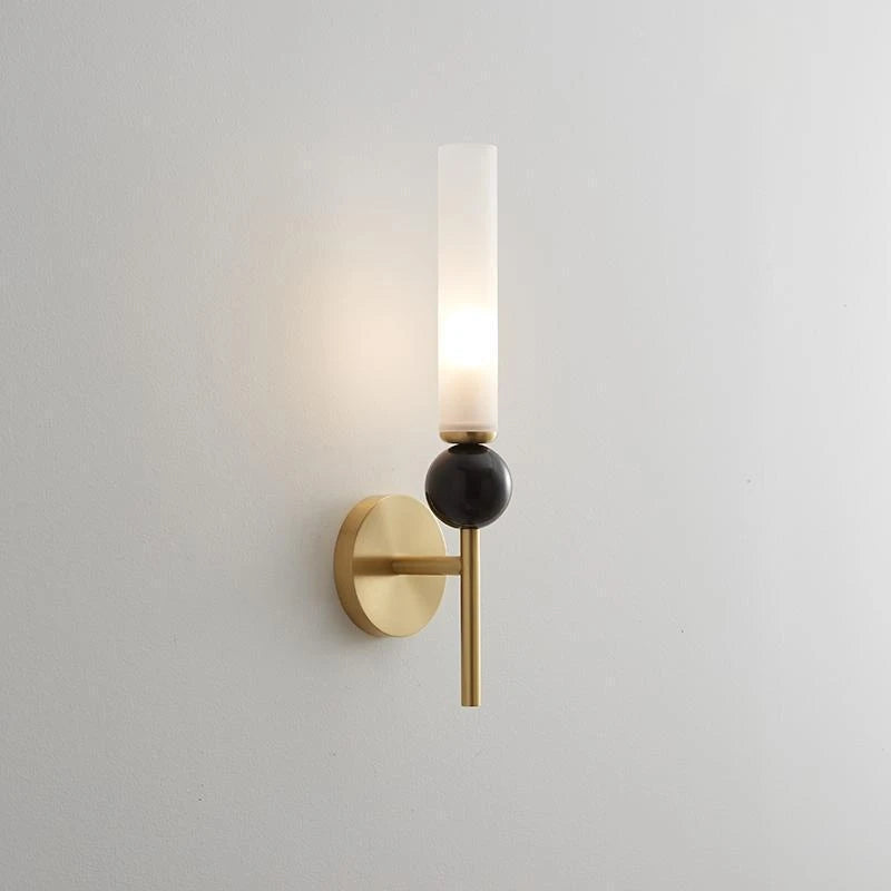 Modern modern wall lamp candle wall lamp copper base glass shade lighting decoration home for living room