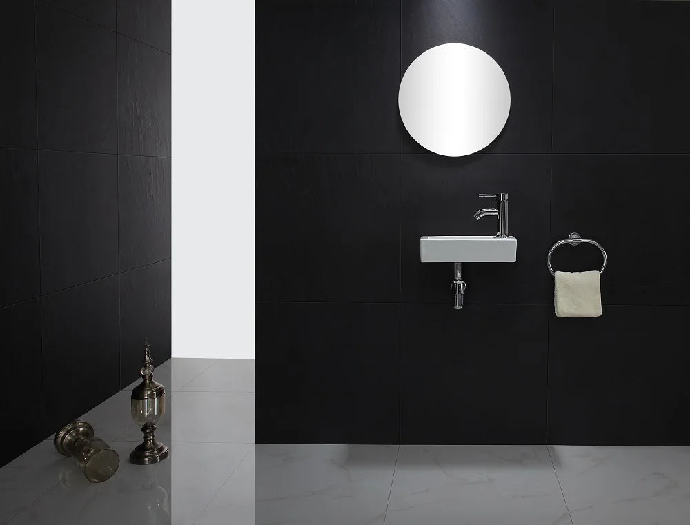 Mini Wall Hanging Wash Basin Balcony Ultra Narrow Bathroom Sinks Ceramic Platform Basins Home Bedroom Wall-mounted Washbasins