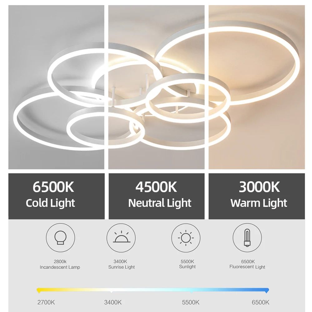 Modern LED Ceiling Chandelier Lighting For Home Living Study Room Bedroom Dimmable Ceiling lamp Indoor Lighting decoration Lamps