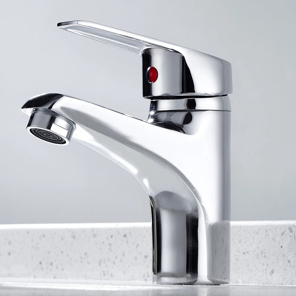 Bathroom Faucets Hot and Cold Mixer Faucets Vanity Bathroom Kitchen Deck Mounted Bathroom Single Lever Sink Faucets Dropshipping