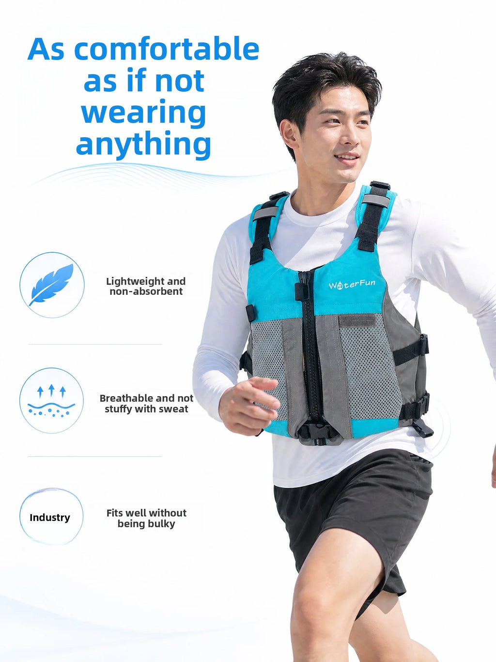WaterFun SUP Paddleboard Kayak Life Jacket High Buoyancy Water Sports Safety Vest