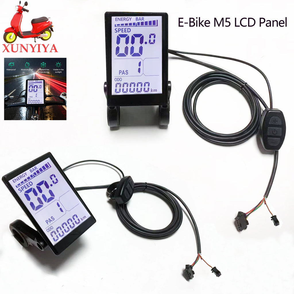 E-Bike 24v 36v 48v Sine Wave Brushless 3Mode Controller 30A 750W-1000W with M5 LCD Display Screen UART No.2 for E-Scooter Repair