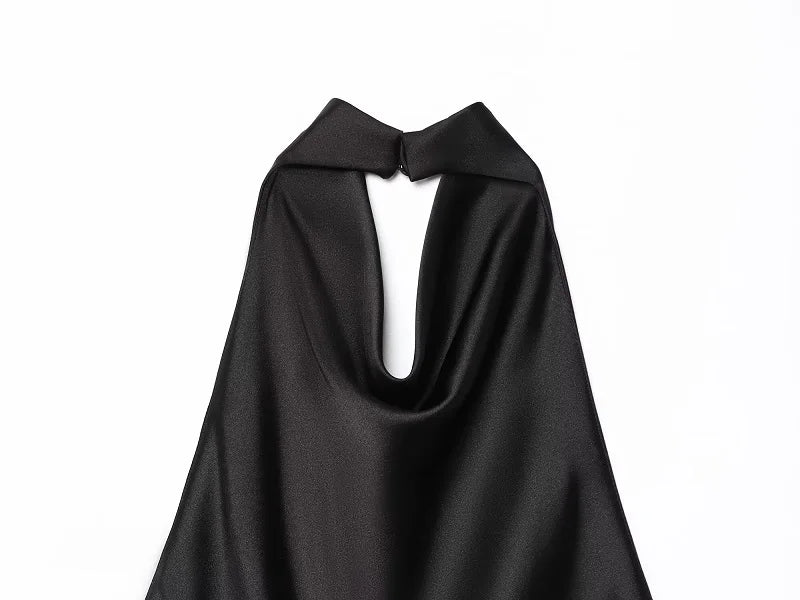 MUJER Satin Halter Tops for Women off Shoulder Backless Tops Woman 2026 Sexy Strapless Women's Tops Camisole Beach Top Female