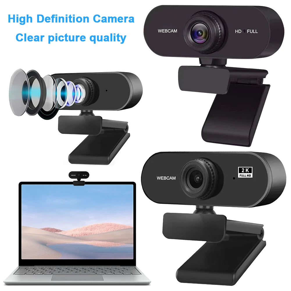 HD 1080P/2K Web Camera USB Camera Built In Microphone USB Network Camera Web Camera Autofocus Business Webcam for PC Laptop