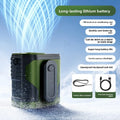 Waist-mounted electric fan with digital display, portable, suitable for outdoor travel, low noise, strong wind, neck-hanging fan