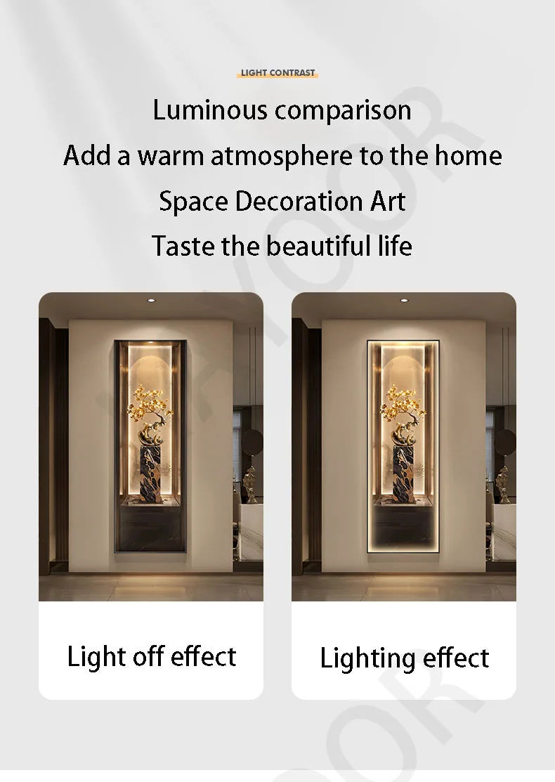 Modern Light Luxury Entrance Decoration Painting Wealth Wall Lamps Tree Corridor Hanging Painting High-end Wall Painting Light