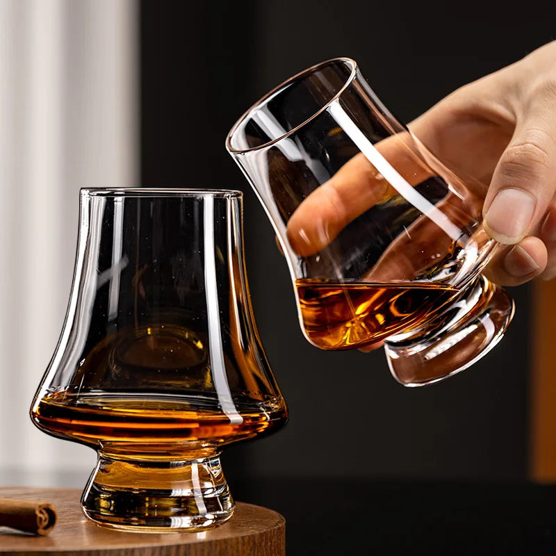 2/4pcs Tasting Glasses Set Of 250ml Lead-free Crystal Glass Whiskey Cup Smelling Wine Glasses Cocktail Glasses Bar Restaurant