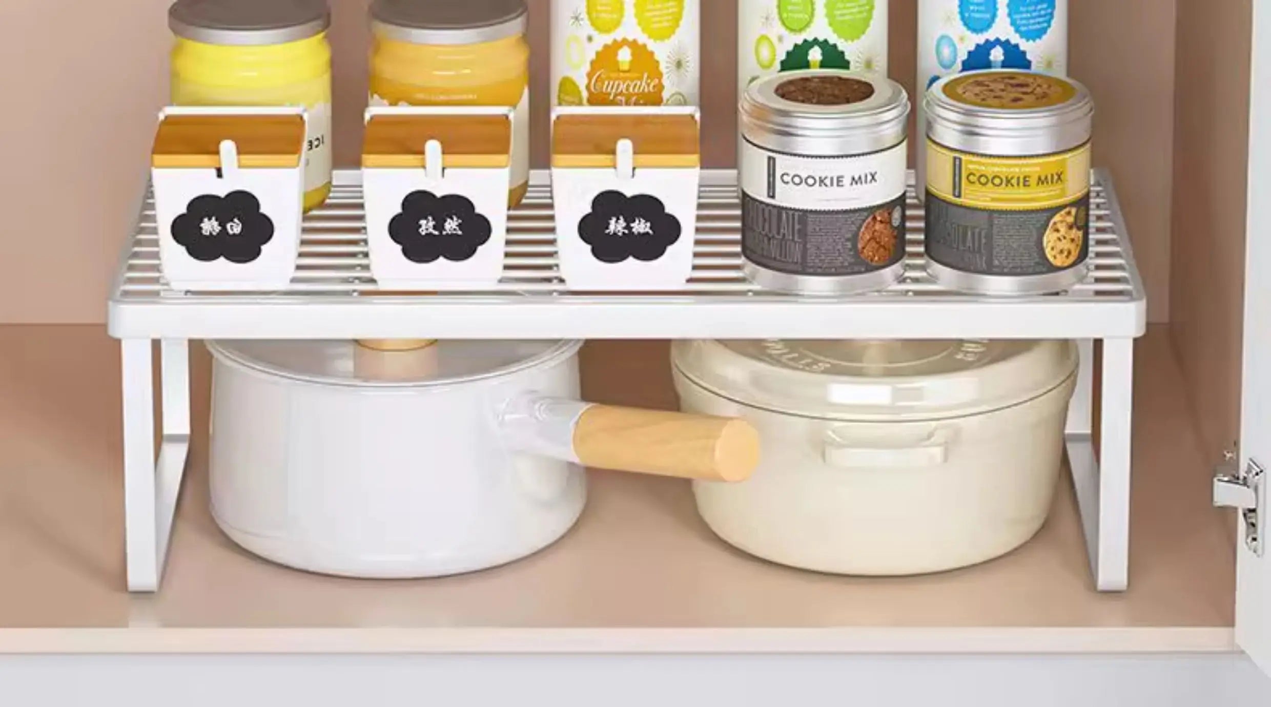 Kitchen Countertop Storage Rack Bowl Plate Pot Organizer Cabinet Internal Layered Shelf Seasoning Tabletop Storage