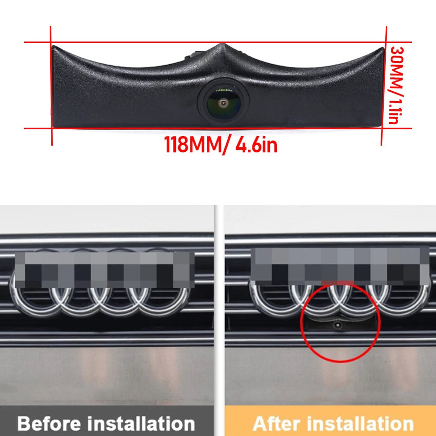 Car Front Camera For Audi A4 A4L B8 B9 2017 2018 Not Fit B5 B6 B7 Car Special Front HD Camera High Quality Waterproof CCD HD
