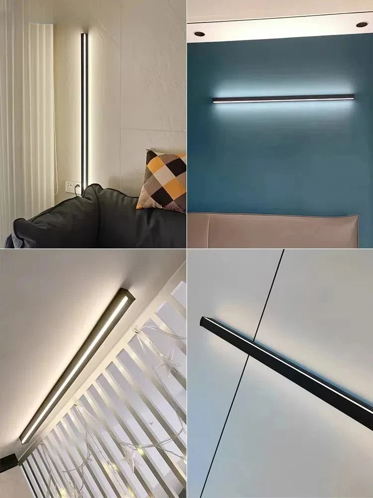 Modern Minimalist LED Wall Lamp Luxury Long Strip Light for Living Room Bedroom Bedside Ceiling Sofa Background Aisle Lighting