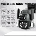 4MP UHD Carecam APP Dual Lens Wireless PTZ IP Dome Camera Full Color AI Humanoid Detection Home Security CCTV Baby Monitor