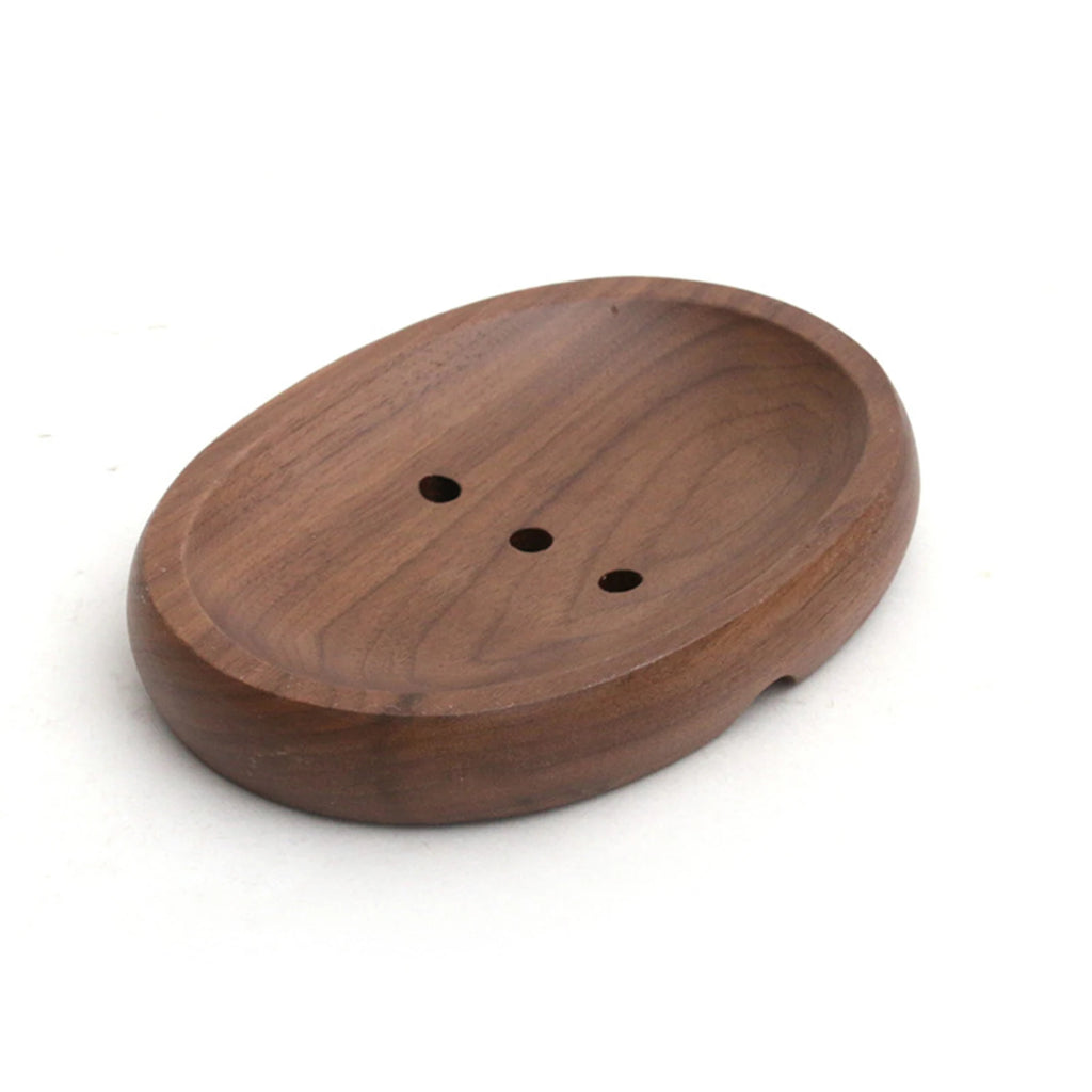 Walnut soap holder wooden soap box bathroom wooden soap rack drain handmade soap box simple household soap dish