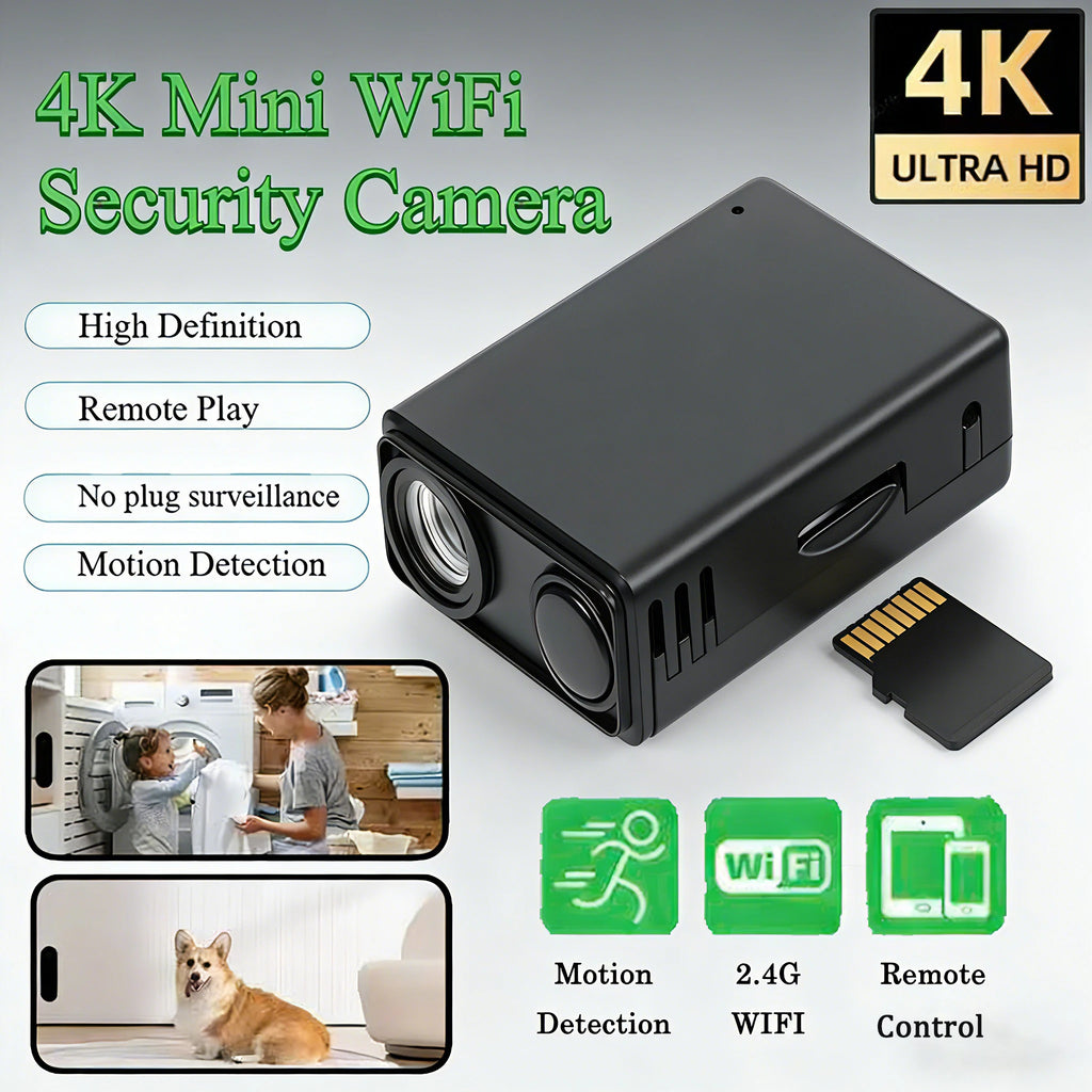 4K Security Camera WiFi Wireless Monitor Remote Motion Detecting Camcorders Security Protection Indoor Surveillance 2026 NEW