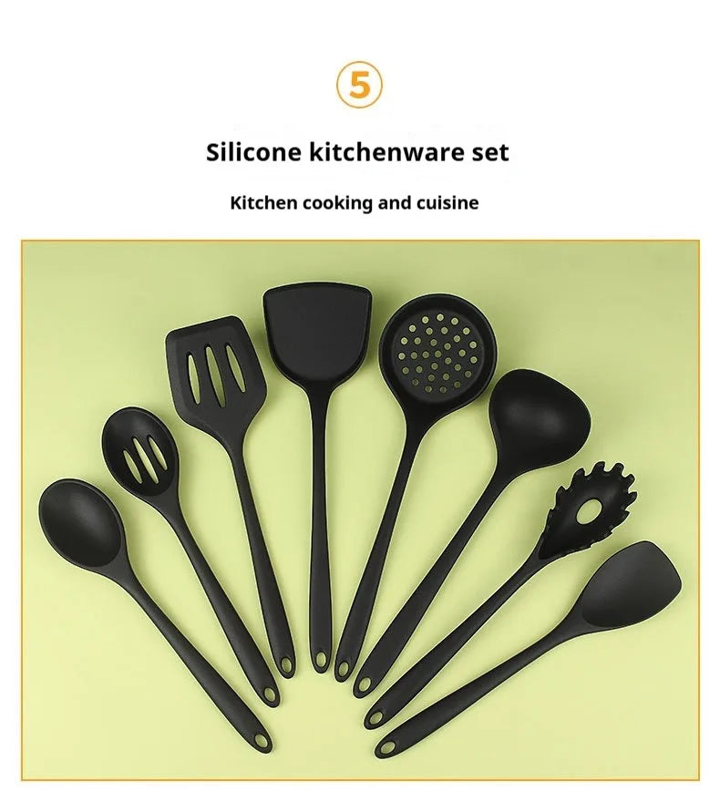1/4/8Pcs Silicone Cooking Utensils Set, Kitchen Utensils Set for Non-stick Cookware, Dishwasher Safe Kitchen Gadgets Tools