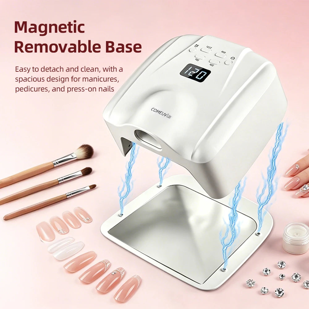 Comeuv Nail Lamp Single Toe Single Finger Gel Nail Curing Lamp Full Hand Fast Drying LED Light Nail Dryer Auto Sensor Dual Lamp