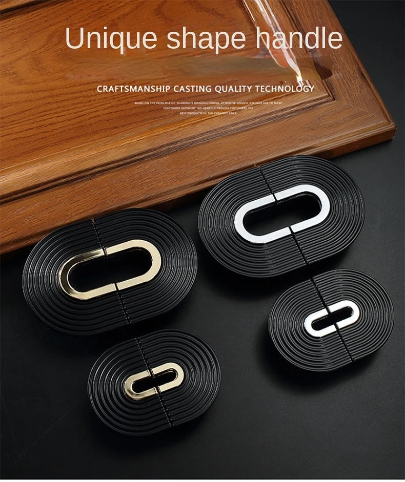 Brass Furniture Handles Modern Light Luxury Semi Circle Pulls Wardrobe Dresser Cupboard Cabinet Drawer Half Moon Knobs