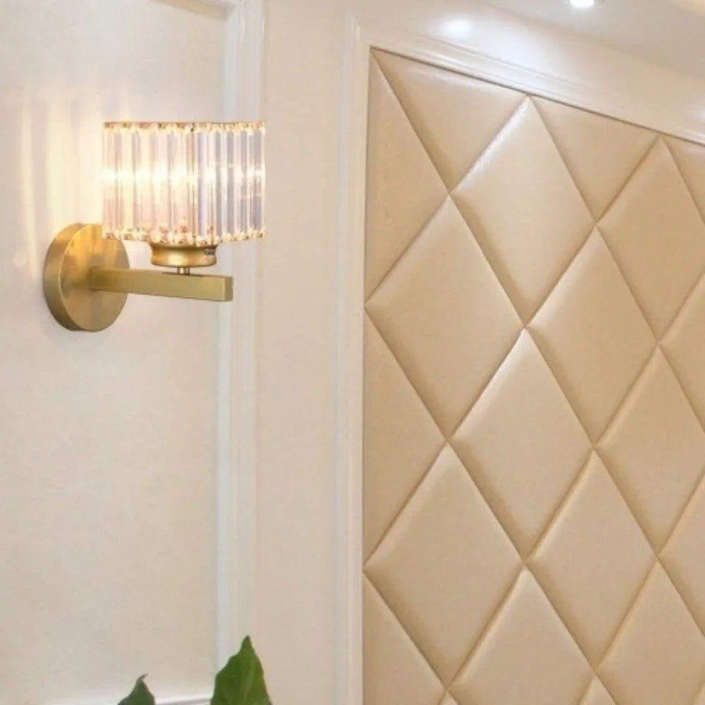 Light Luxury Crystal Wall Lamp LED Lighting 3 Colors Changing Night Light Wall Mounted Dimmable Decorative Lamp Room Lighting