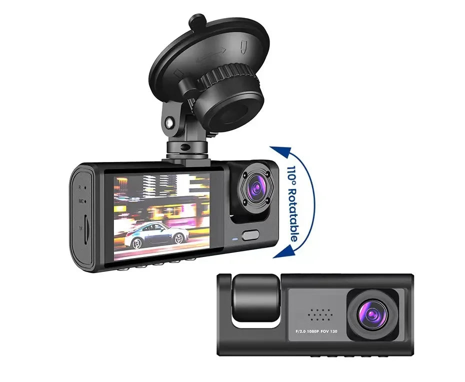 3 Camera Lens Car DVR 3-Channel Dash Cam HD 1080P Dash Camera Dual Lens Dashcam Video Recorder Black Box dash camera car dvr