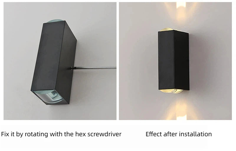 LED Indoor Outdoor Wall Lamps Villa Courtyard Pillar Spotlight Stair Lighting Boundary Home Illumination