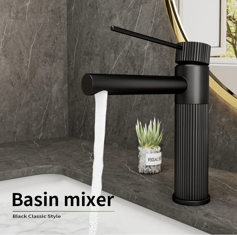 Stainless Steel Basin Faucet Gold/Black Bathroom Faucets Crane Tall Sink Faucet Hot Cold Water Sink Mixer Bathroom Faucet