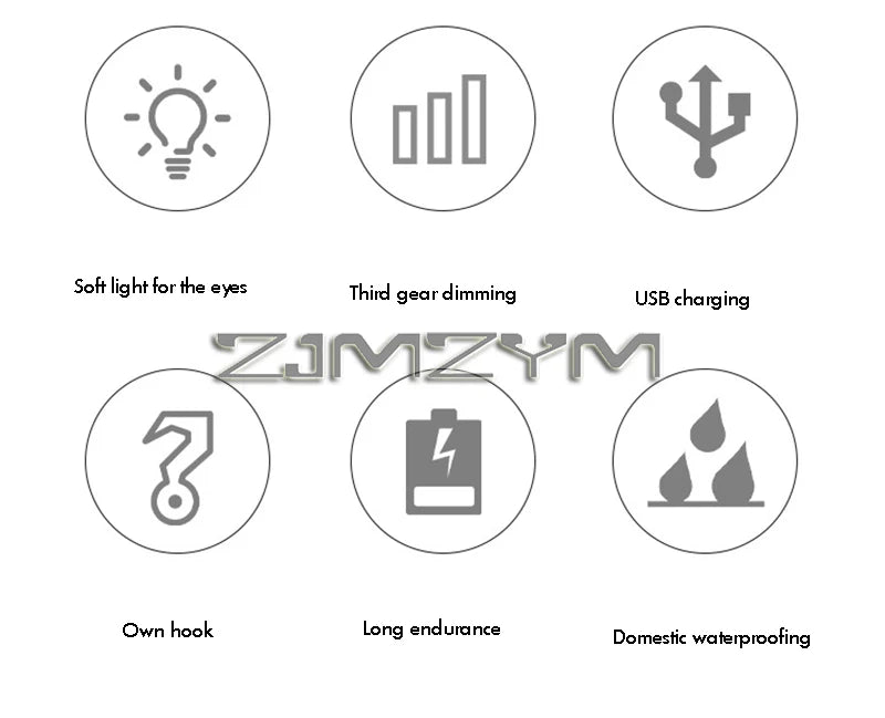 Outdoor Camping Lights Tent Ambiance Pendant Light Silicone Lampshade USB Rechargeable Light Outdoor Camping Equipment