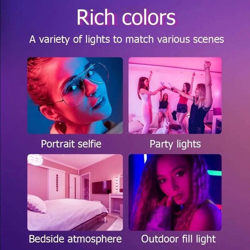 Colorful Tube Light RGB Light 17cm/32cm USB Light Night Light Purple Blue Light Stick Room LampHandheld Hanging Fill Light Photo