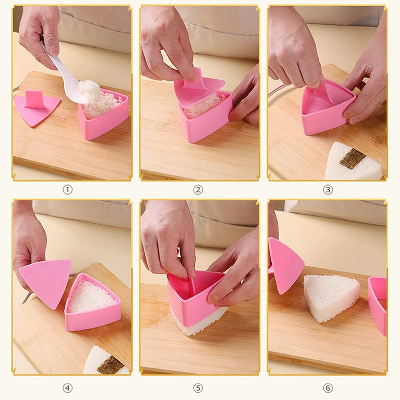 1PC Portable Rice Ball Maker Onigiri Mould Japanese Bento Rice Mold Maker Kit Non Stick Rice Mould For Kid Lunch Kitchen Gadgets
