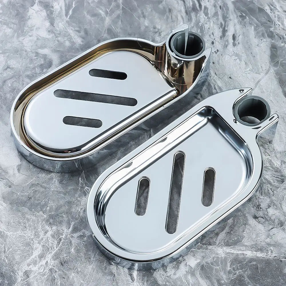 Adjustable Rail Slide Bathroom Bath Shower Soap Dishes Holder For 22 24 25 mm Home