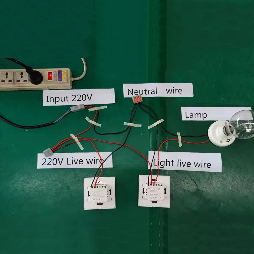 Wifi Smart  2way Switch 1gang 2gang 3gang Two Way Wall Touch Switch Voice and Smart Life TUYA APP Control For Stairs Corridors