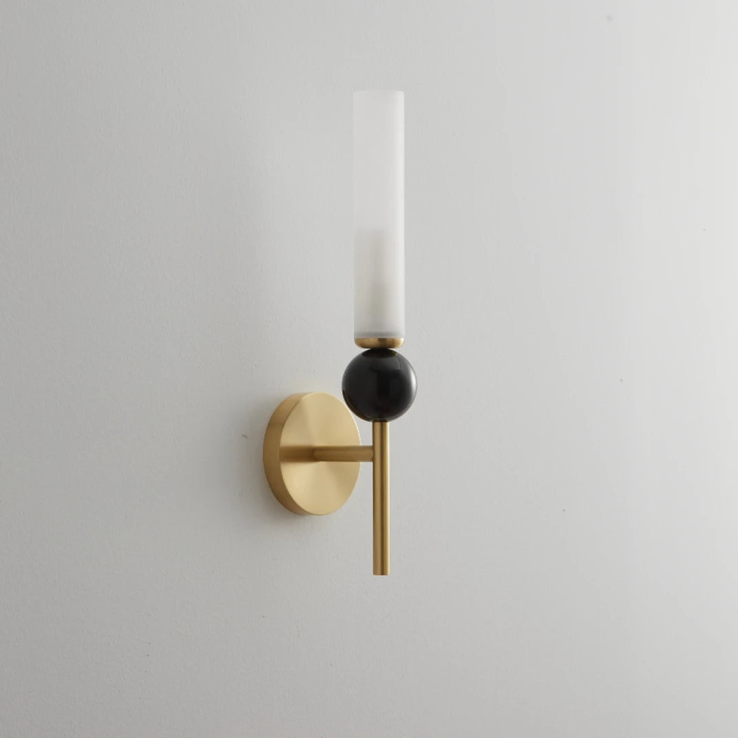 Modern modern wall lamp candle wall lamp copper base glass shade lighting decoration home for living room