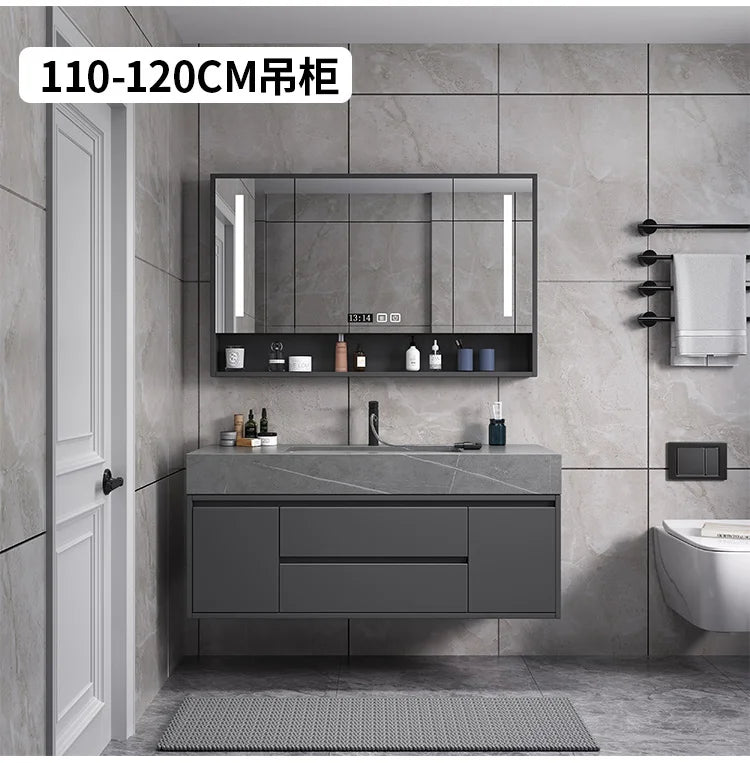 Washbasin Floor Bathroom Cabinets Vintage Drawer Light Toilet Bathroom Cabinets Intelligence Partition Mobiletto Bagno Furniture