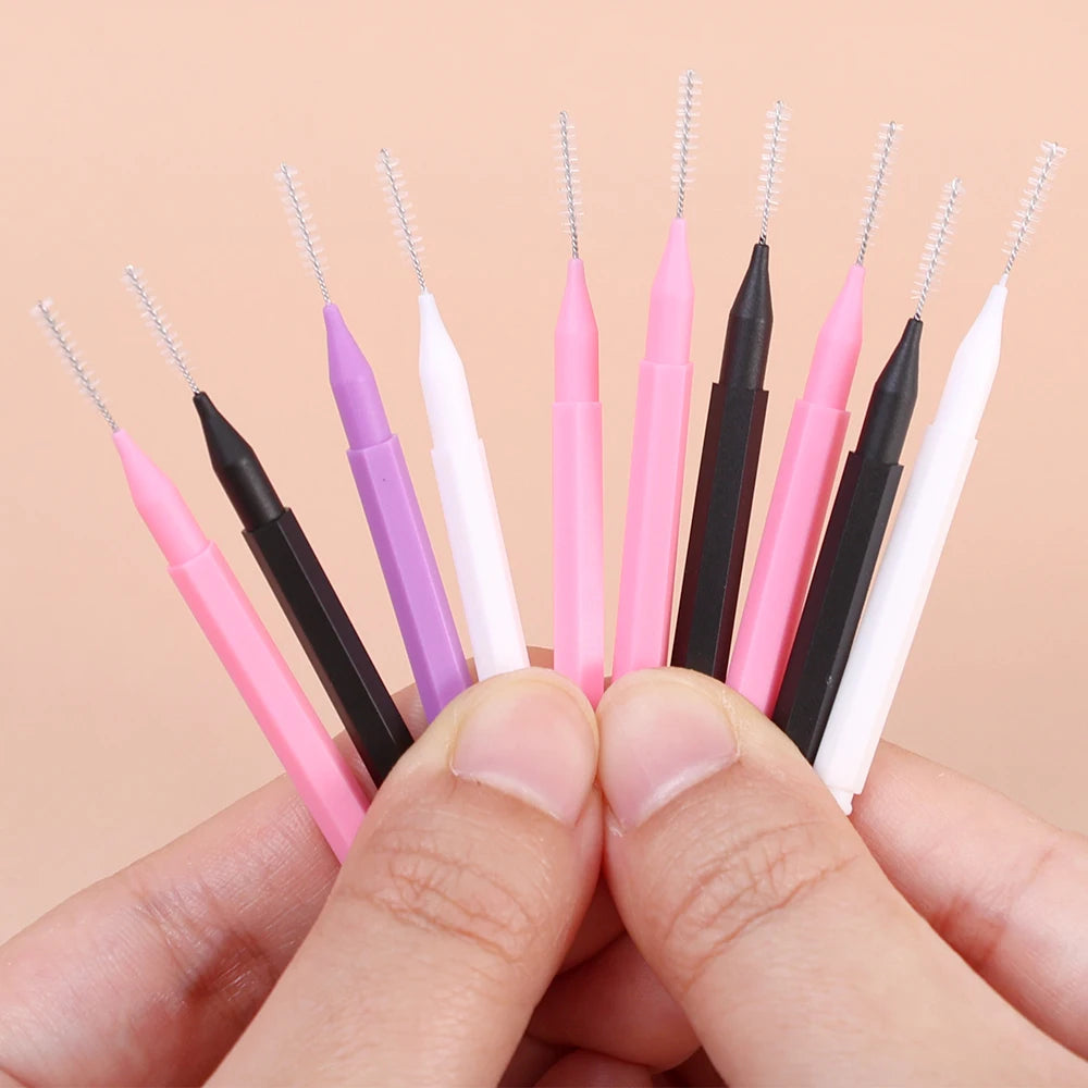 10/50PS Portable Mini Eyebrow Brushes Disposable Eyelash Brow Lifting Brush Applicators Lash Extension Comb Beauty Makeup Tools