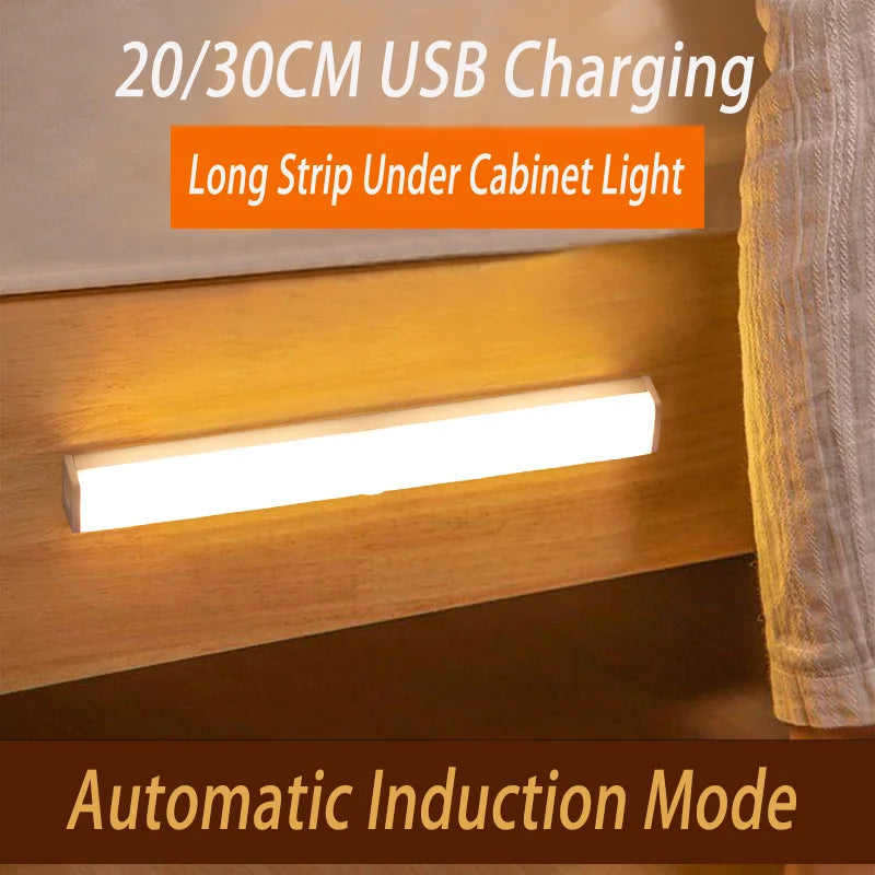 Night Light Motion Sensor Lights USB LED Wireless Under Cabinet Light For Kitchen Cabinet Bedroom Wardrobe Interior night lights
