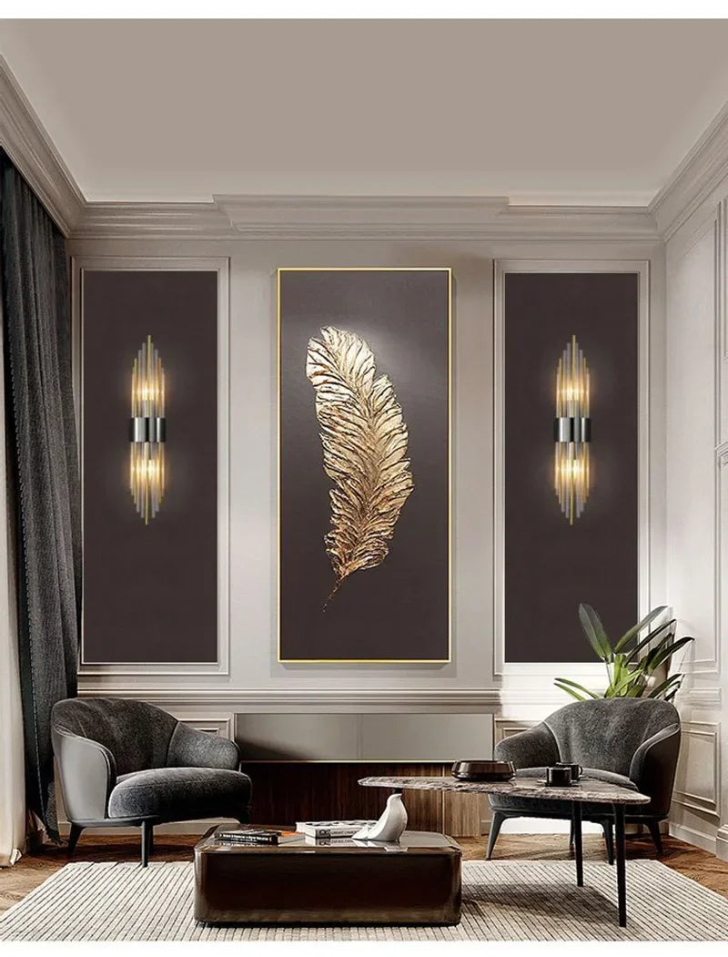 Luxury Wall Lamp Modern LED Gold Wall Light Indoor Lighting Wall Sconce Home Decor for Living Room Bedroom Bedside Stairs Lamps