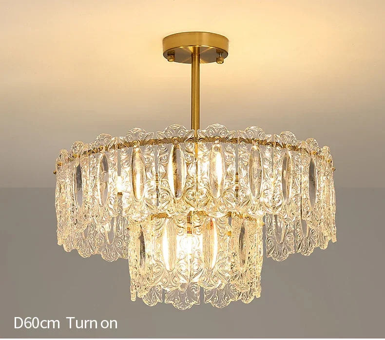Modern Light Luxury French Living Room Chandelier Romantic  Bedroom Ceiling Lamp Dining Table Decor Hanging Light Lustre Fixture