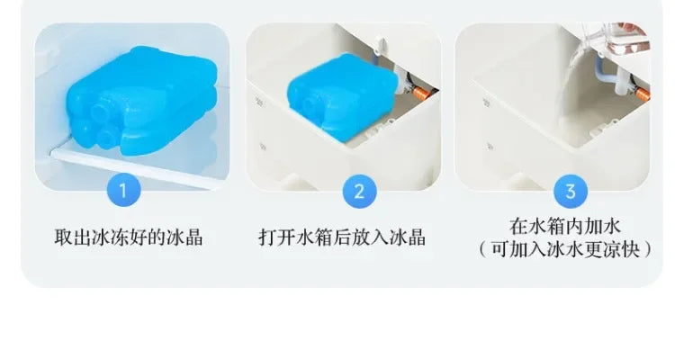 2026 New Portable Evaporative Air Cooler Water Cooling Fan Cold Wind Air Conditioner Fan for Home Dormitory Office Use