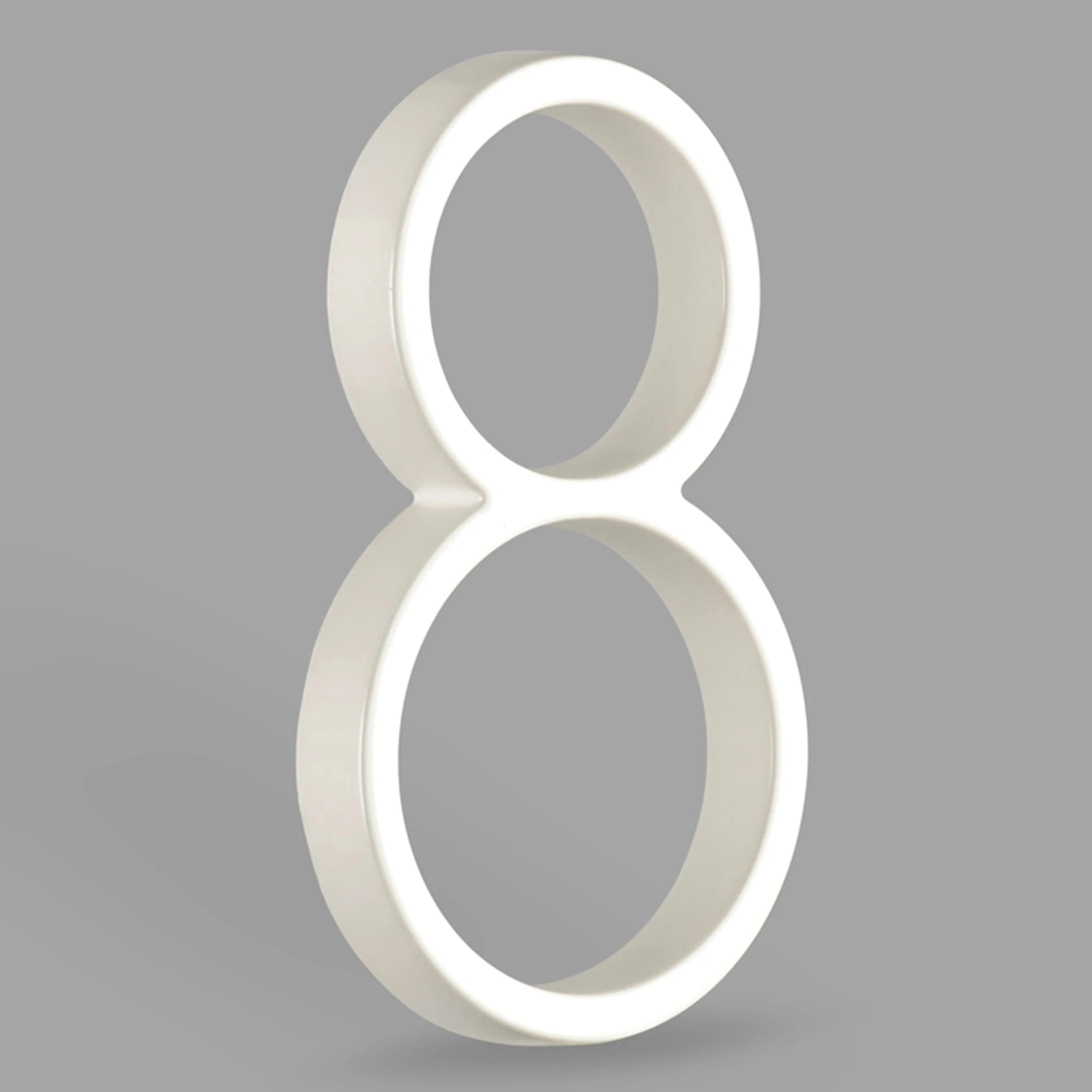 1pc 125mm Floating House Number Outdoor 5 inch White Aluminum Alloy Apartment Door Numbers Mailbox Address Sign #0-9 With Screws