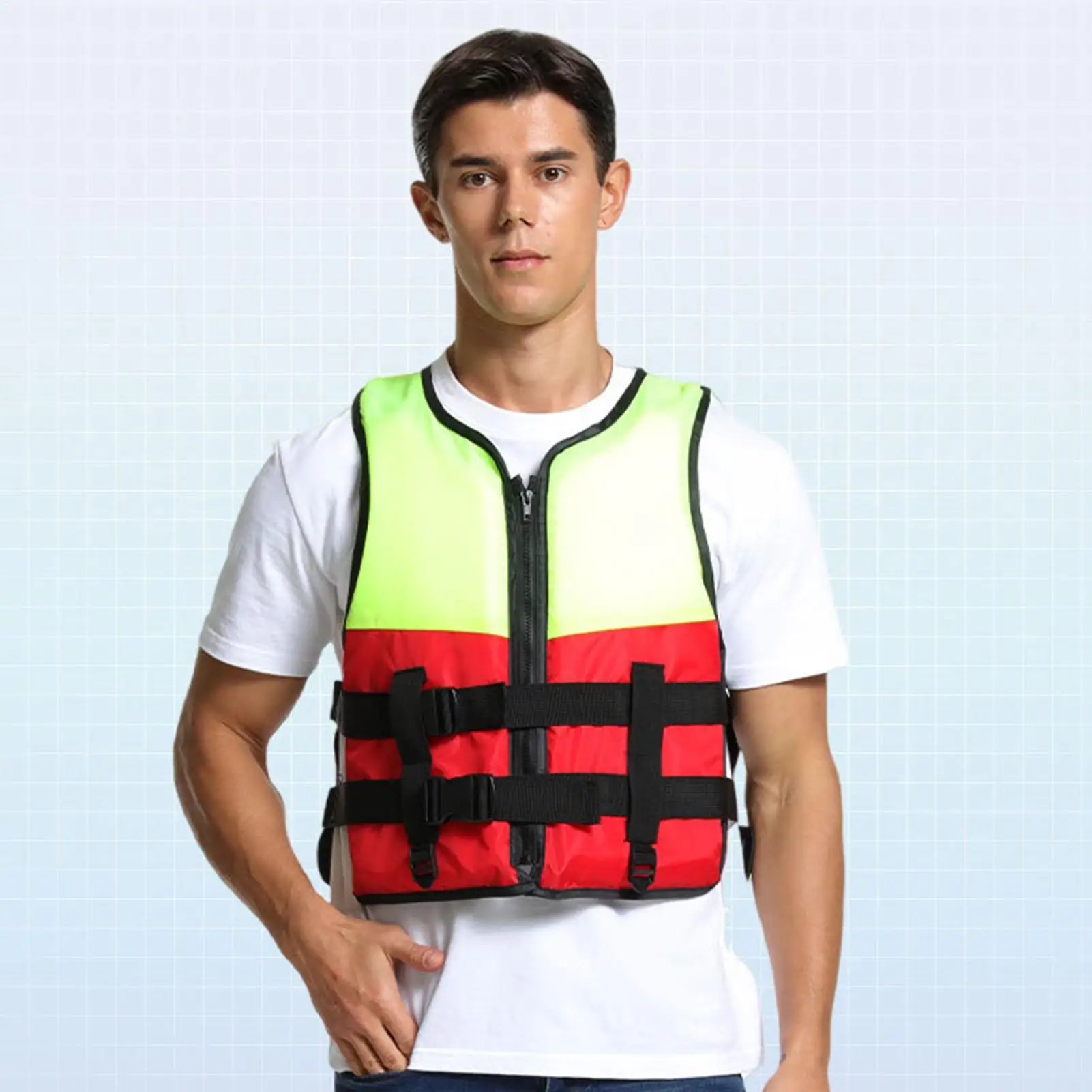 Swim Vests Quick-Dry Buoyancy Aid With Zipper Swim Trainer Vest For Boating Fishing Surfing Kayak Rowing Water Sports River Lake