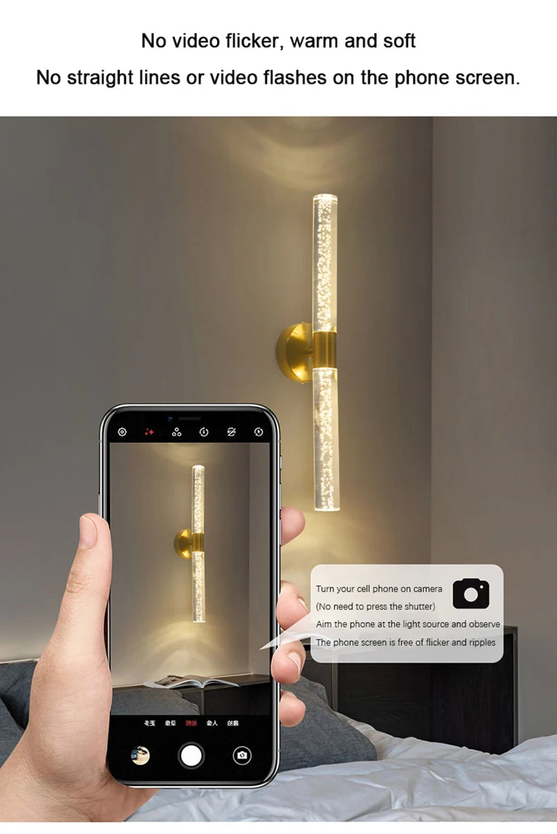 Interior Wall Light Nordic Luxury Wall Lamp Living Room Bedroom Bedside Background Lamp Home Decoration Modern  Led   Wall Light