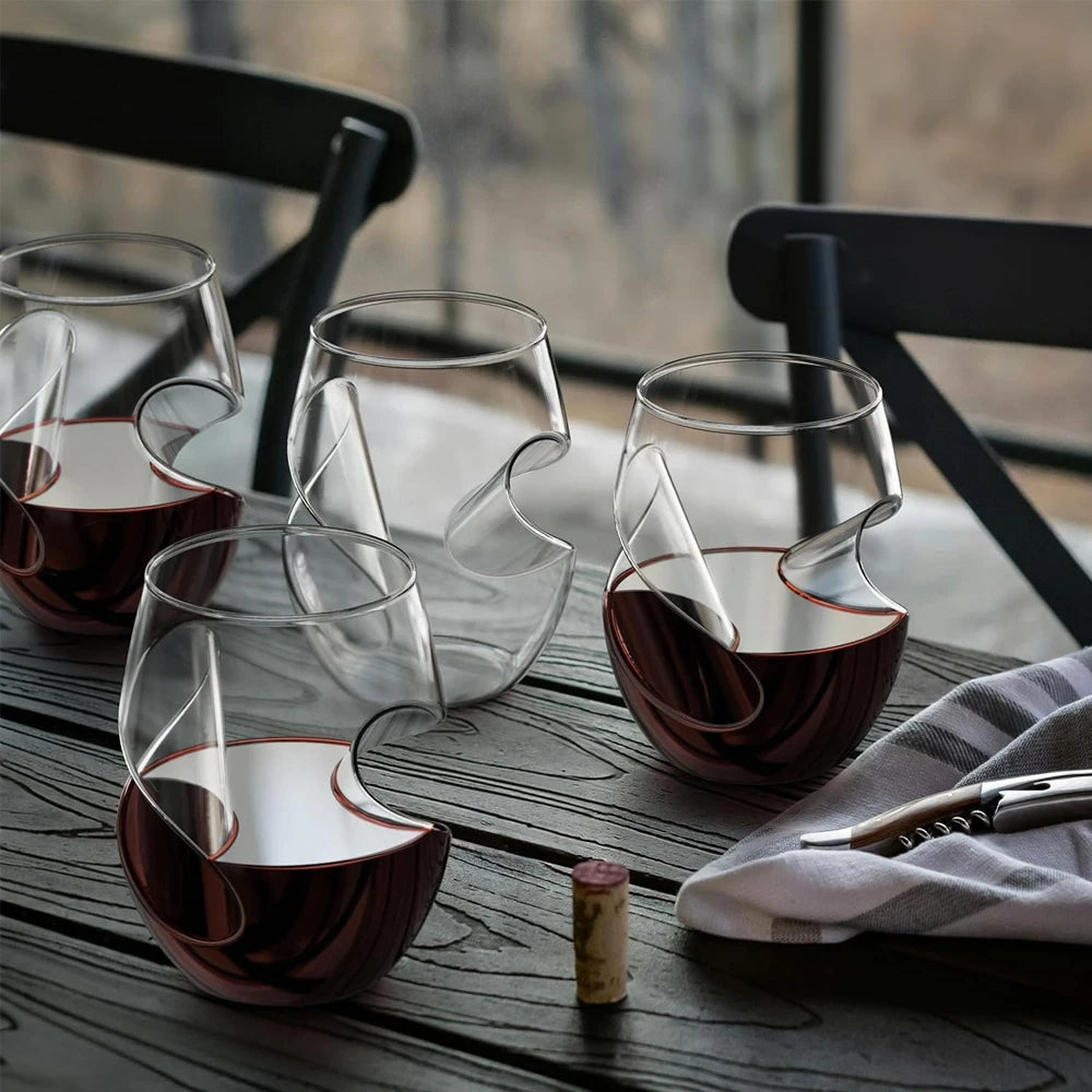 1/2/4 Piece Whiskey Glass 13oz/400ml Novelty Shape BPA Free Reusable Glass Perfect for Family Gatherings and Cocktail Parties