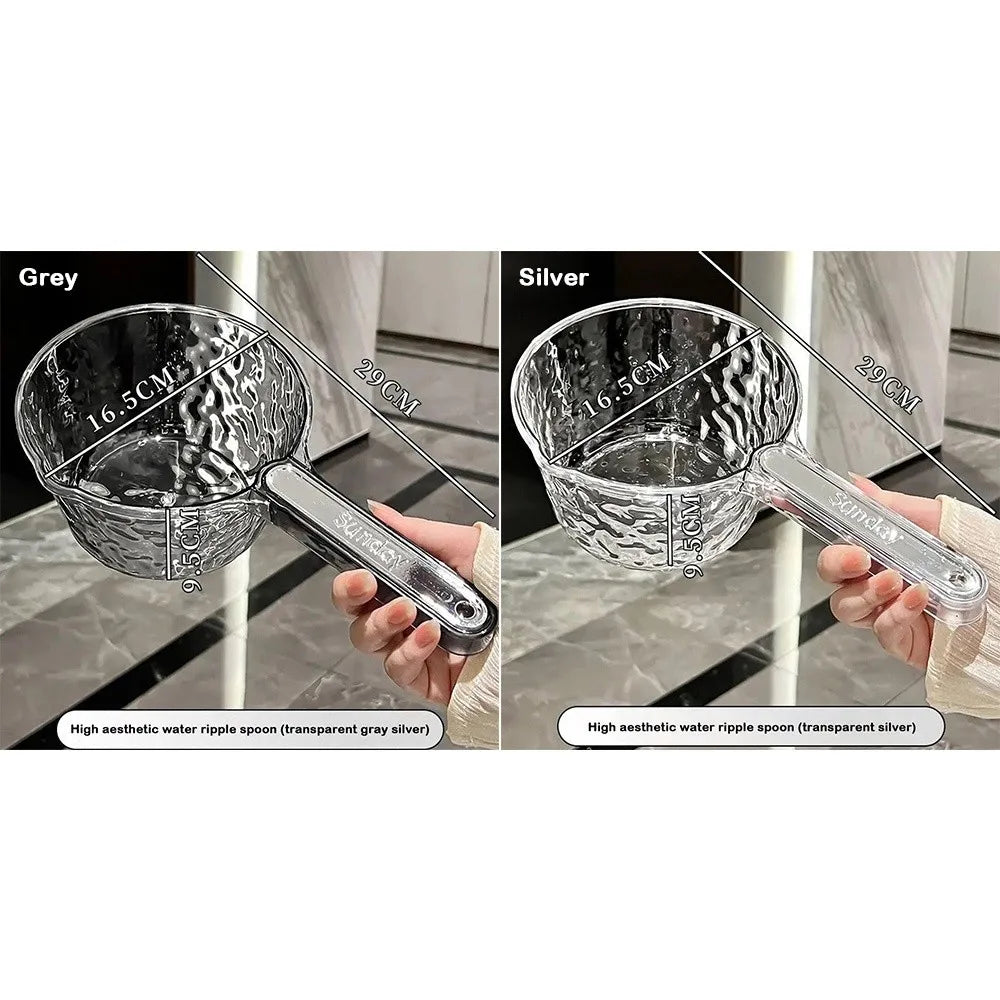 Durable Thickened Dipper Water Ladle PET Unbreakable Water Scoop Transparent Bathing Spoon Kitchen Gadgets
