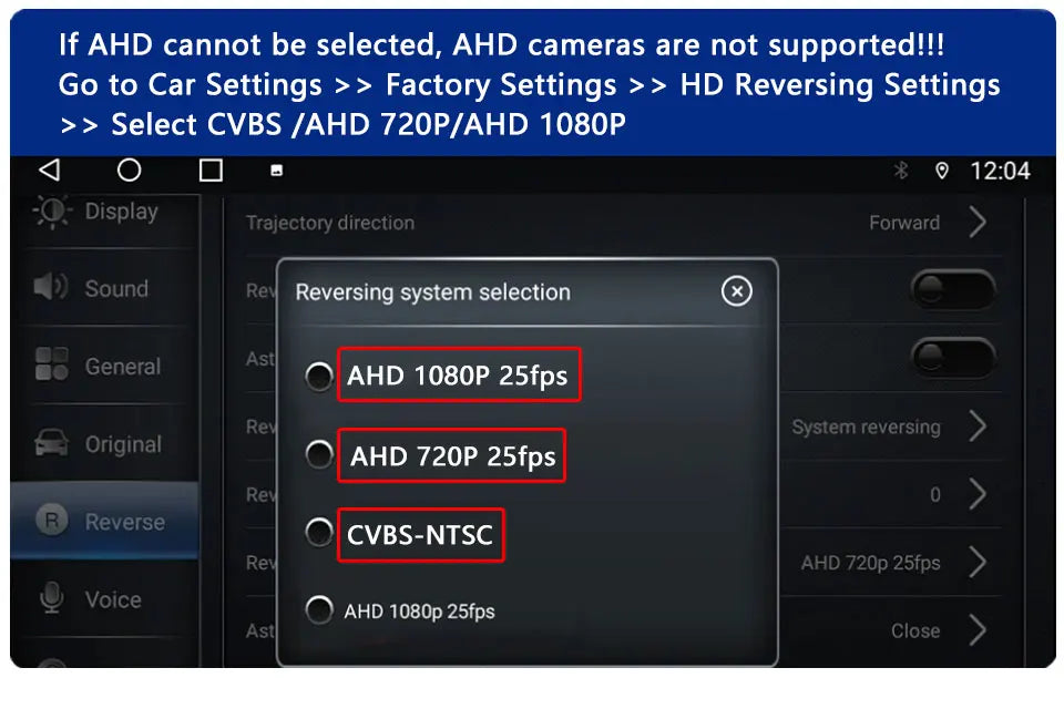 AHD 1080P Golden Lens Car Intelligent Dynamic Trajectory Moving Guide Parking Line HD Rear View Reverse Backup Tracks Camera